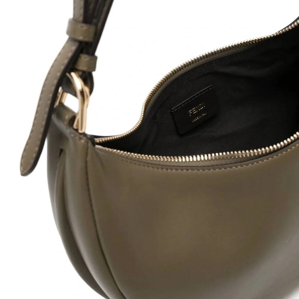FENDI Fendigraphy logo embellished leather hobo shoulder bag
